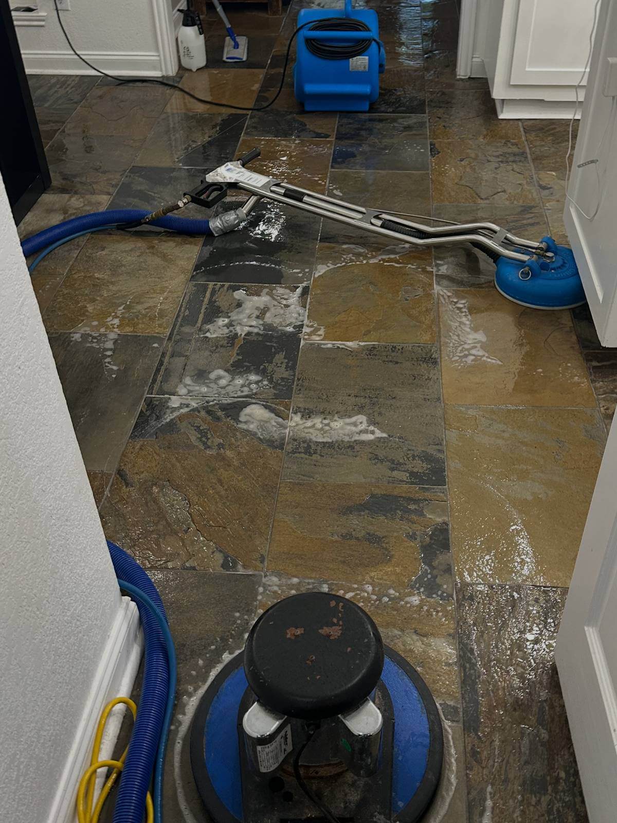 Slate tile cleaning
